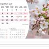 Calendrier de bureau Flowers 2025 – Avril