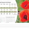 Calendrier de bureau Flowers 2025 – Août