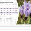 Calendrier de bureau Flowers 2025 – Février