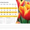 Calendrier de bureau Flowers 2025 – Mars