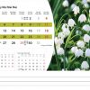 Calendrier de bureau Flowers 2025 – Mai