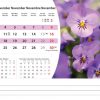 Calendrier de bureau Flowers 2025 – Novembre