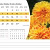 Calendrier de bureau Flowers 2025 – Octobre