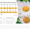 Calendrier de bureau Flowers 2025 – Septembre