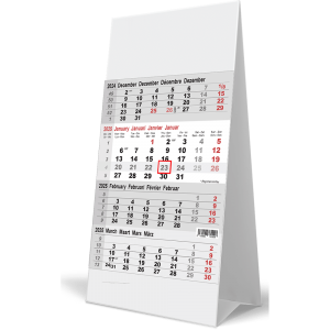 Calendrier de bureau 4 mois 2025