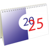 Calendrier de bureau International 2025 – page de garde