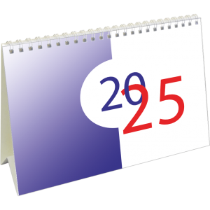 Calendrier de bureau International 2025 - page de garde