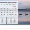 Calendrier de bureau Beautiful Nature 2025 – Novembre