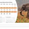 Calendrier de bureau Wildlife 2025 – Février