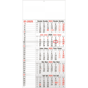 Calendrier 5 mois Mémo 2025