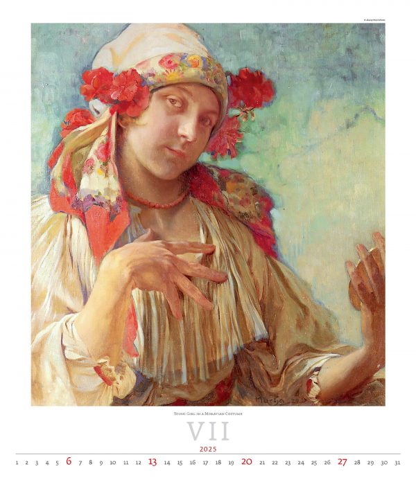 Calendrier Art Alfons Mucha 2025 - Juillet