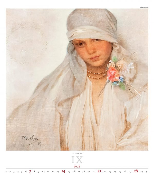 Calendrier Art Alfons Mucha 2025 - Septembre