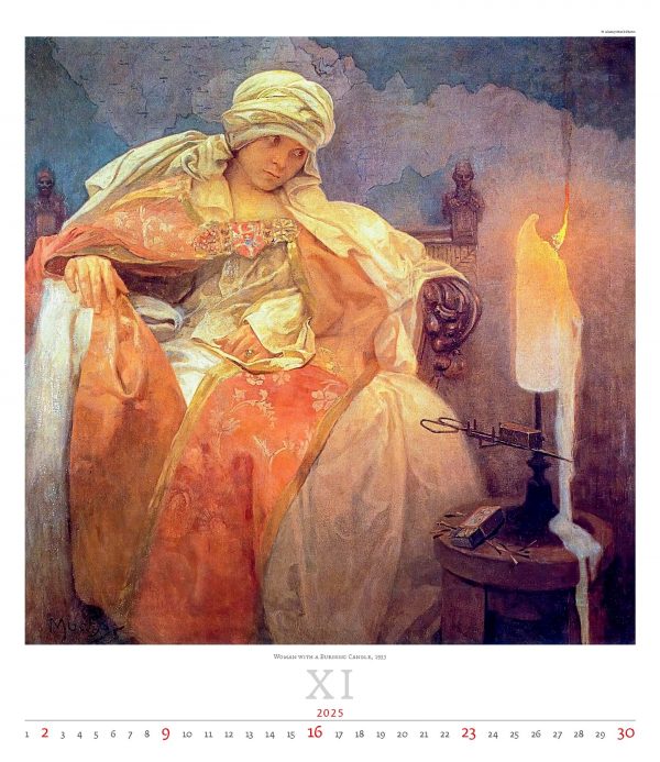 Calendrier Art Alfons Mucha 2025 - Novembre