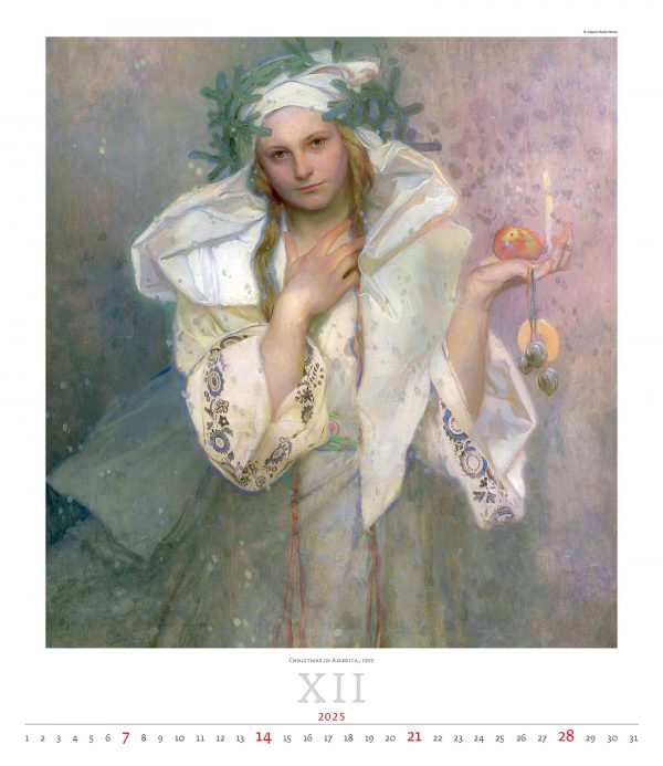 Calendrier Art Alfons Mucha 2025 - Décembre